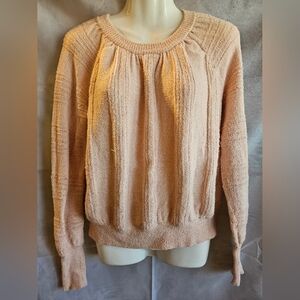 Meadows Rue Anthropologie Blush Textured Knit Sweater XS